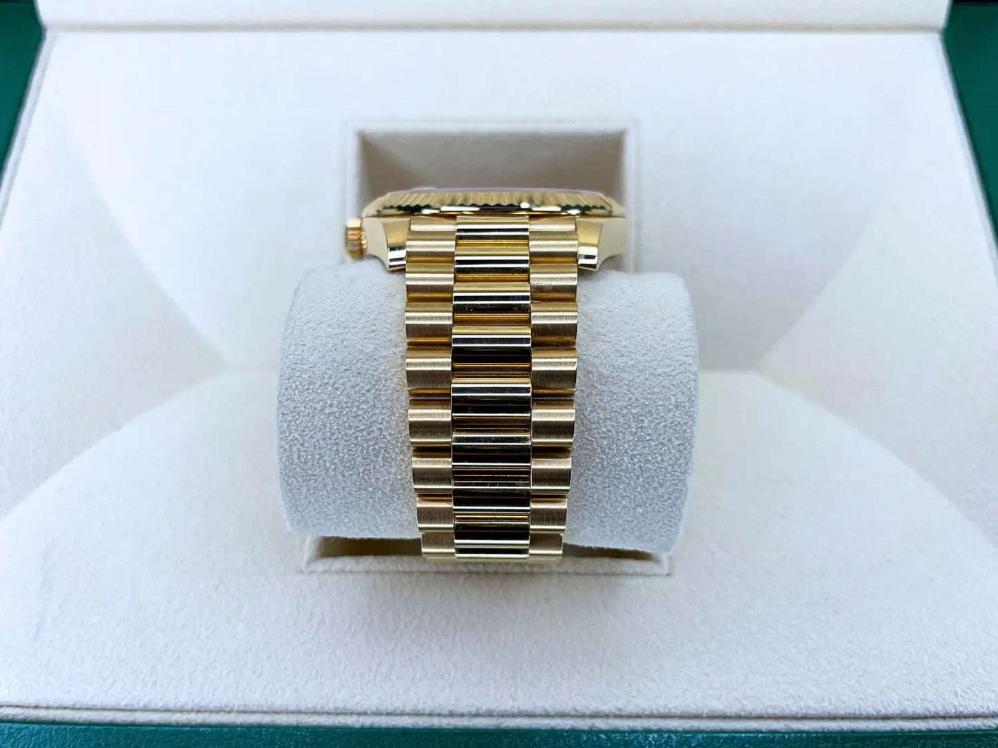 Rolex Day-Date Yellow Gold Silver Dial MINT - Impossible Watches