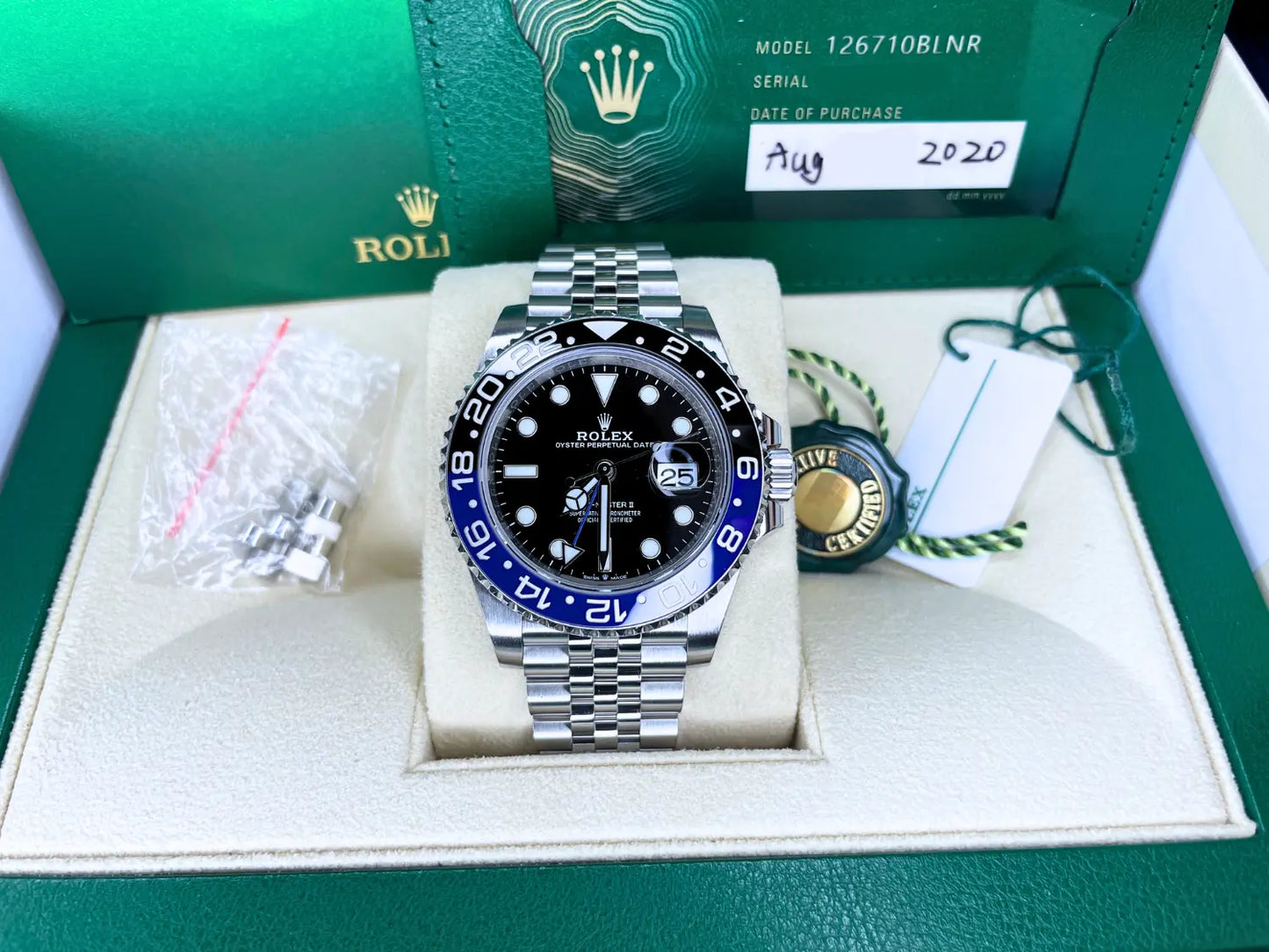 Rolex GMT-Master II "Batgirl" Full Stickers BNIB 2025 - Impossible Watches