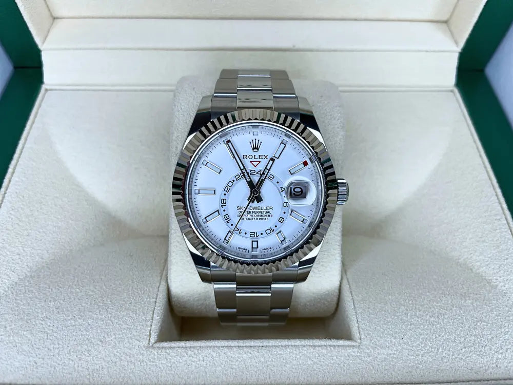 Rolex Sky-Dweller White Dial 42mm RARE 2024 - Impossible Watches - For Sale
