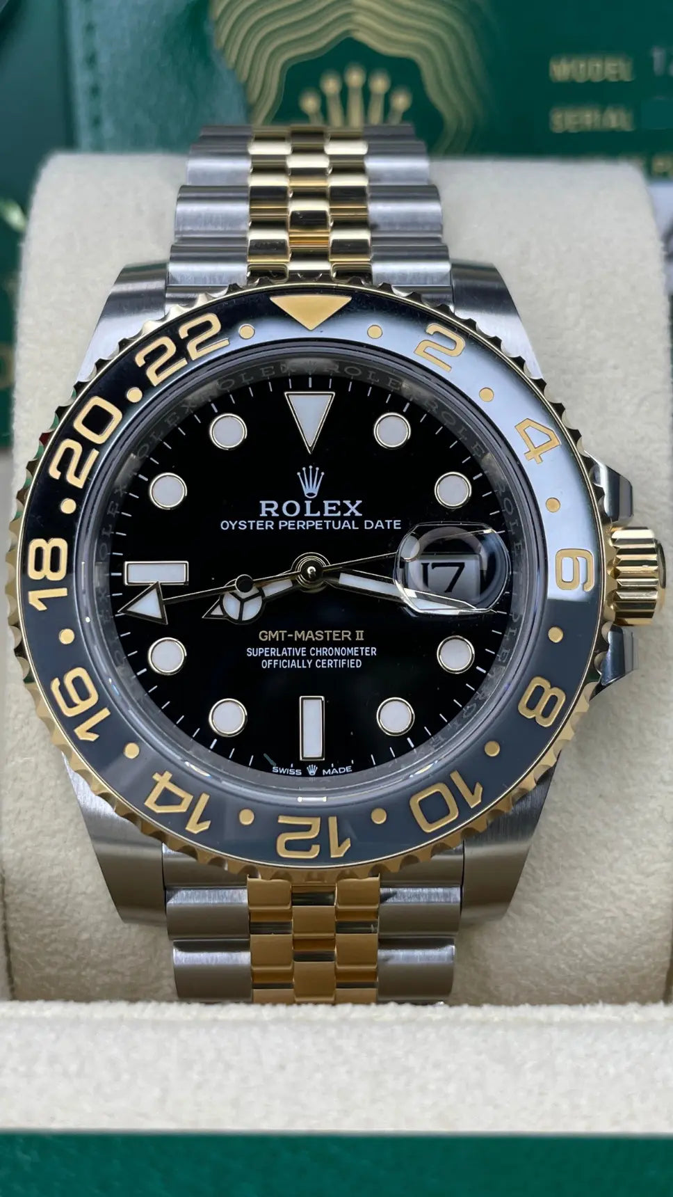 Rolex GMT Master II Yellow Gold Steel Men s Watch 126713GMR 0001