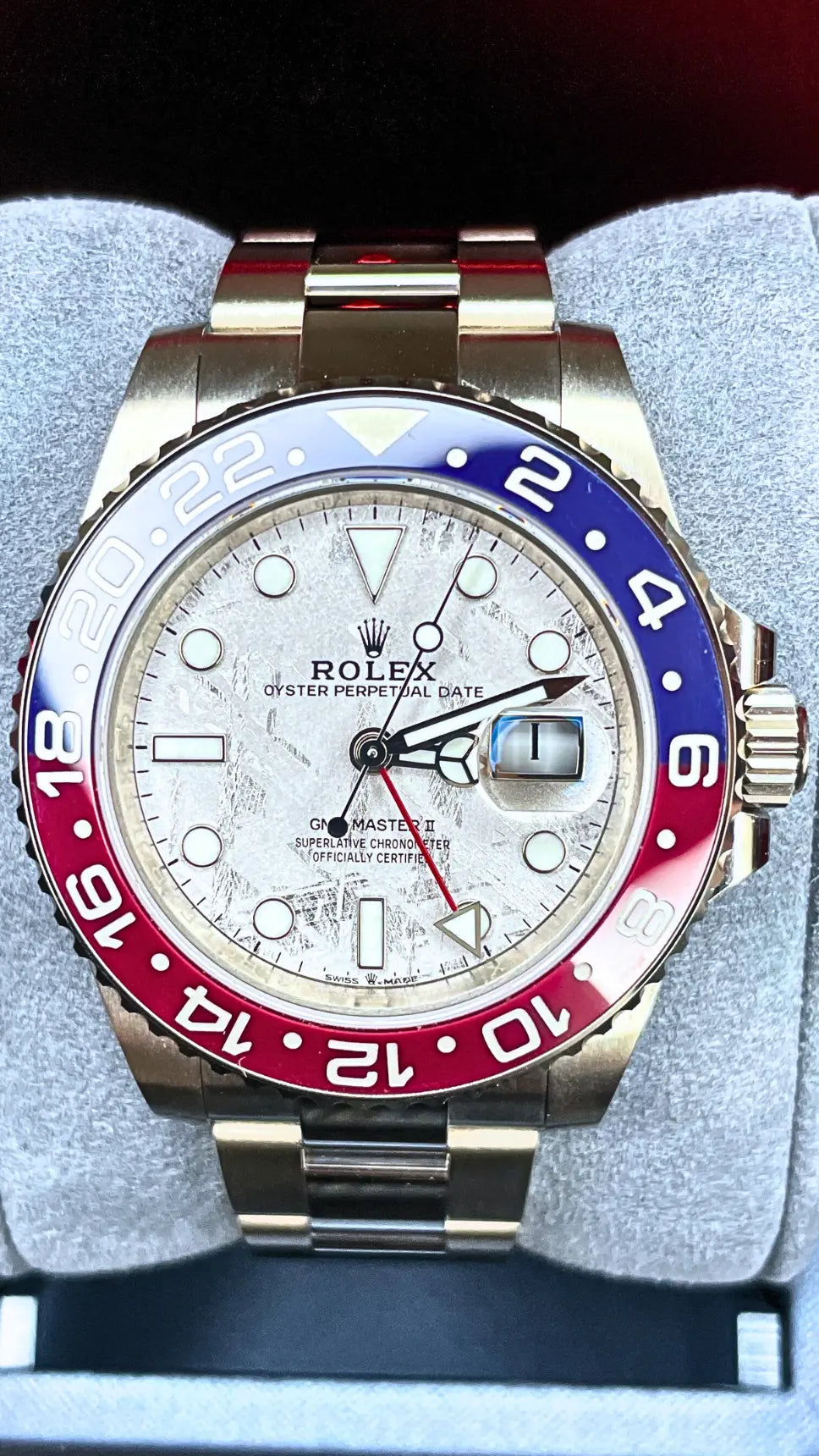 Rolex GMT Master II White Gold Meteorite Dial 126719BLRO WatchGuyNYC