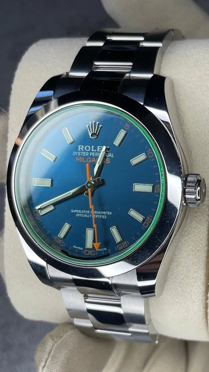 Rolex 116400GV Z Blue Milgauss Impossible Watches