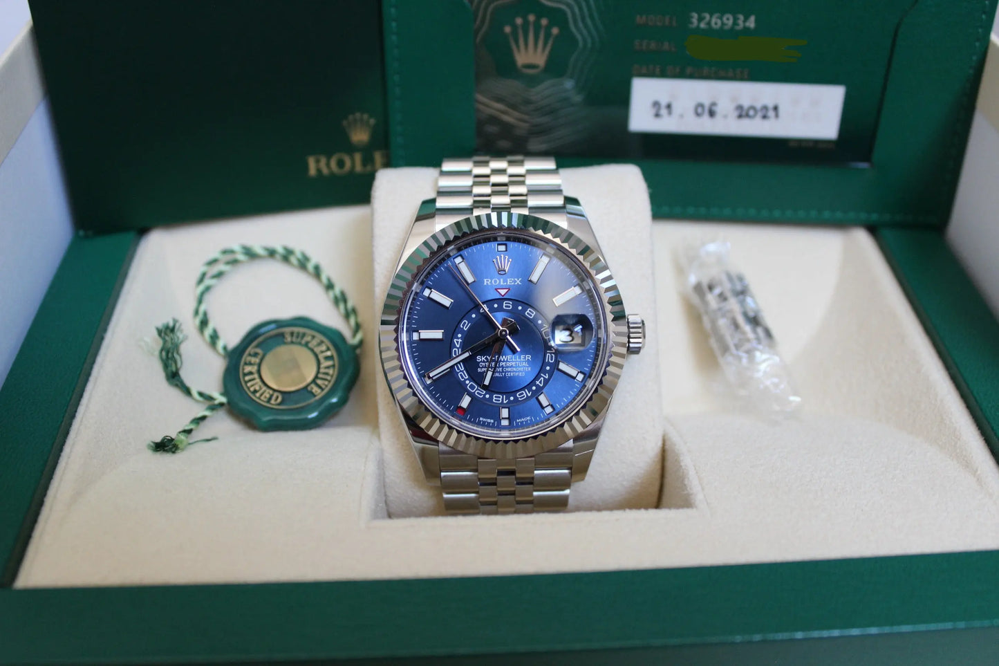 Rolex Sky-Dweller Blue Dial 42mm on Jubilee - Impossible Watches - For Sale