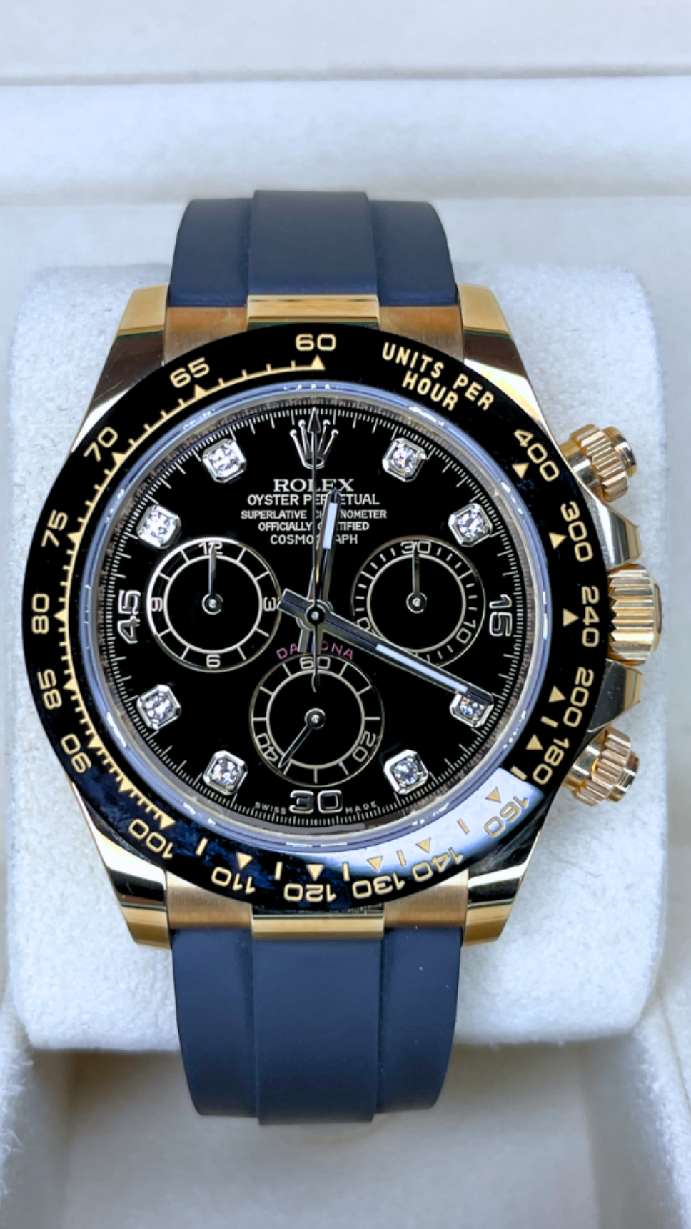 Rolex Daytona YG Black Diamond Dial MINT Rolex - For Sale