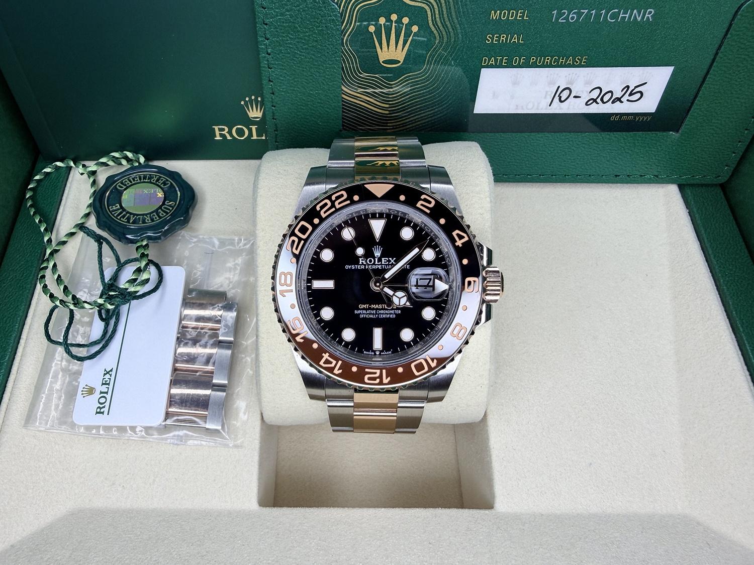Rolex 126711CHNR GMT-Master II Rootbeer Two Tone Oct 2025