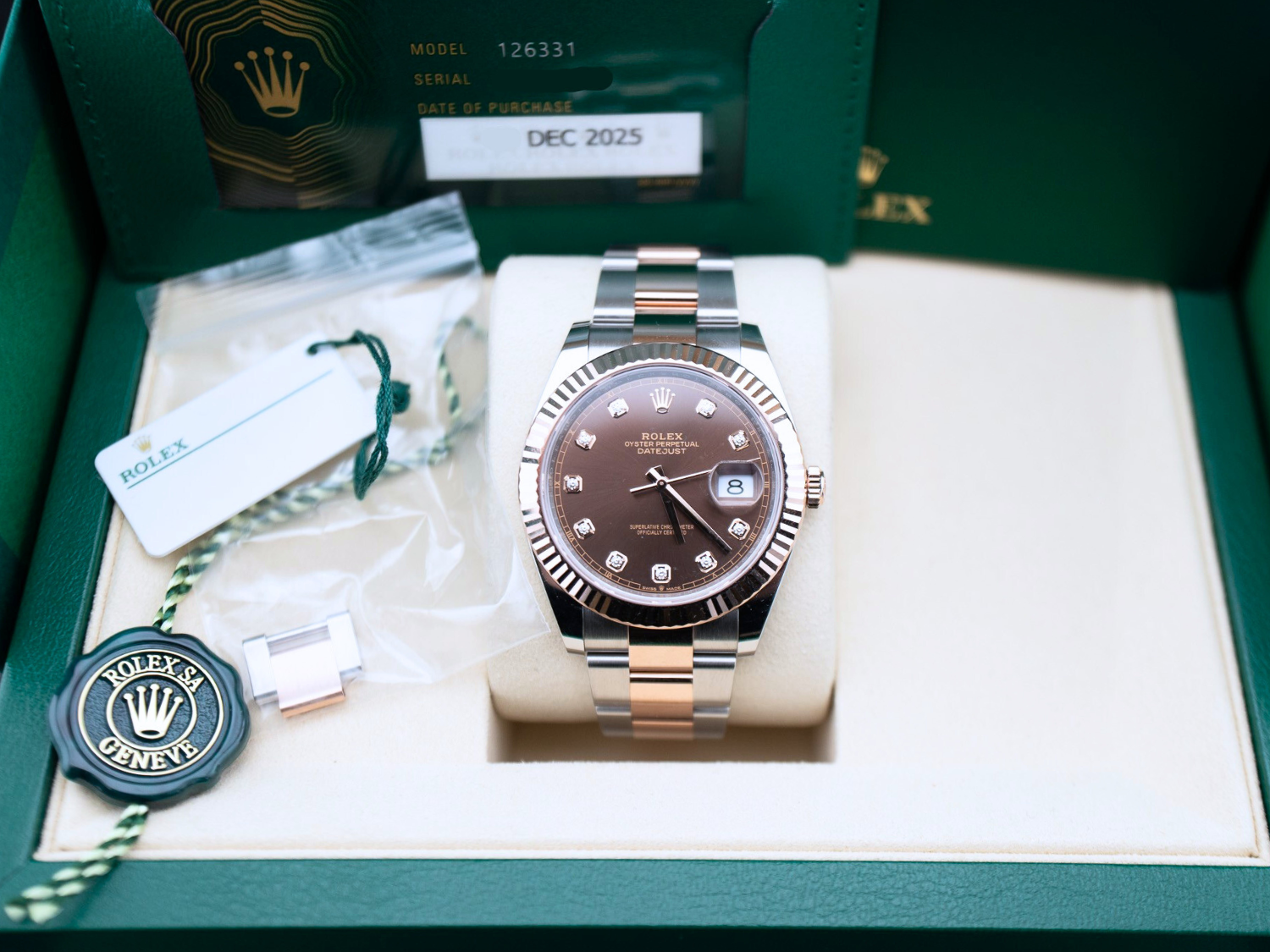 Rolex 126331 Datejust 41 Two Tone Diamond Dial Dec 2025 BNIB