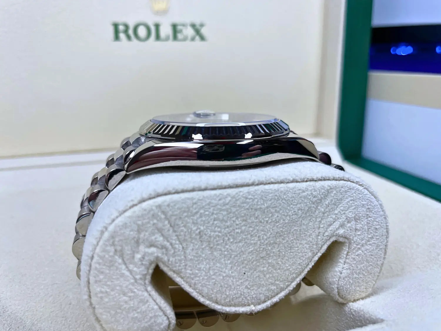 Rolex Day Date Blue Ombre White Gold MINT 2024 - Impossible Watches