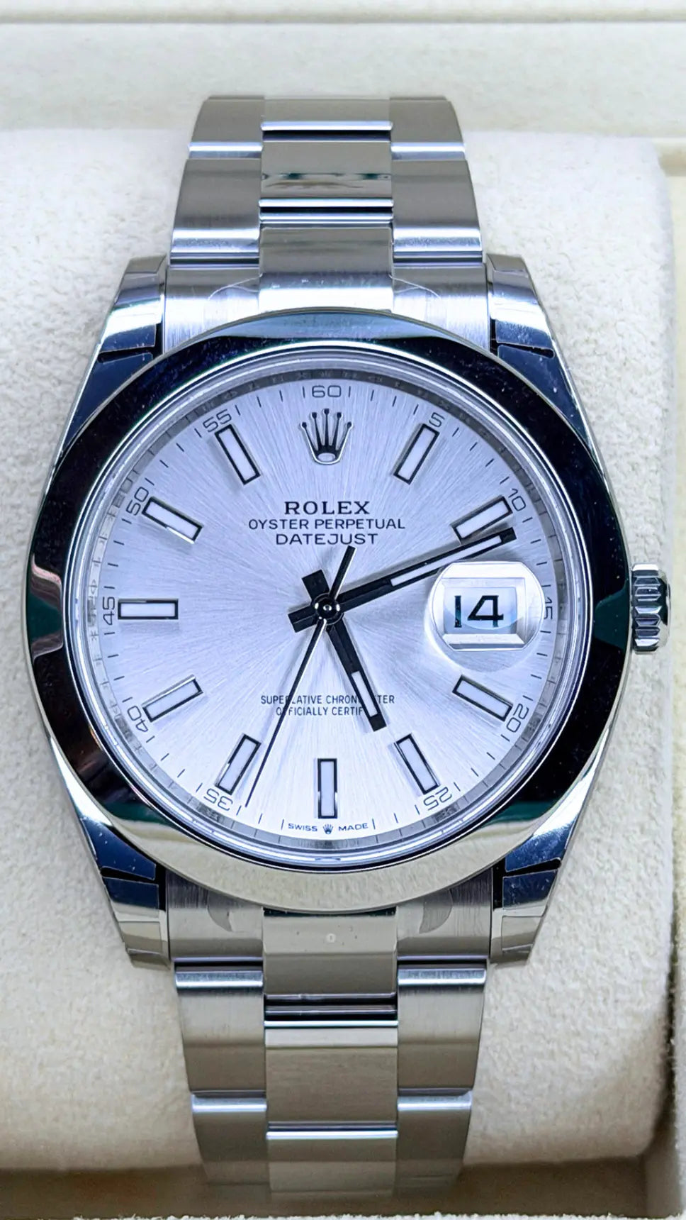 Rolex 126300 Datejust 41 Silver Stick BNIB 2026 - Impossible Watches