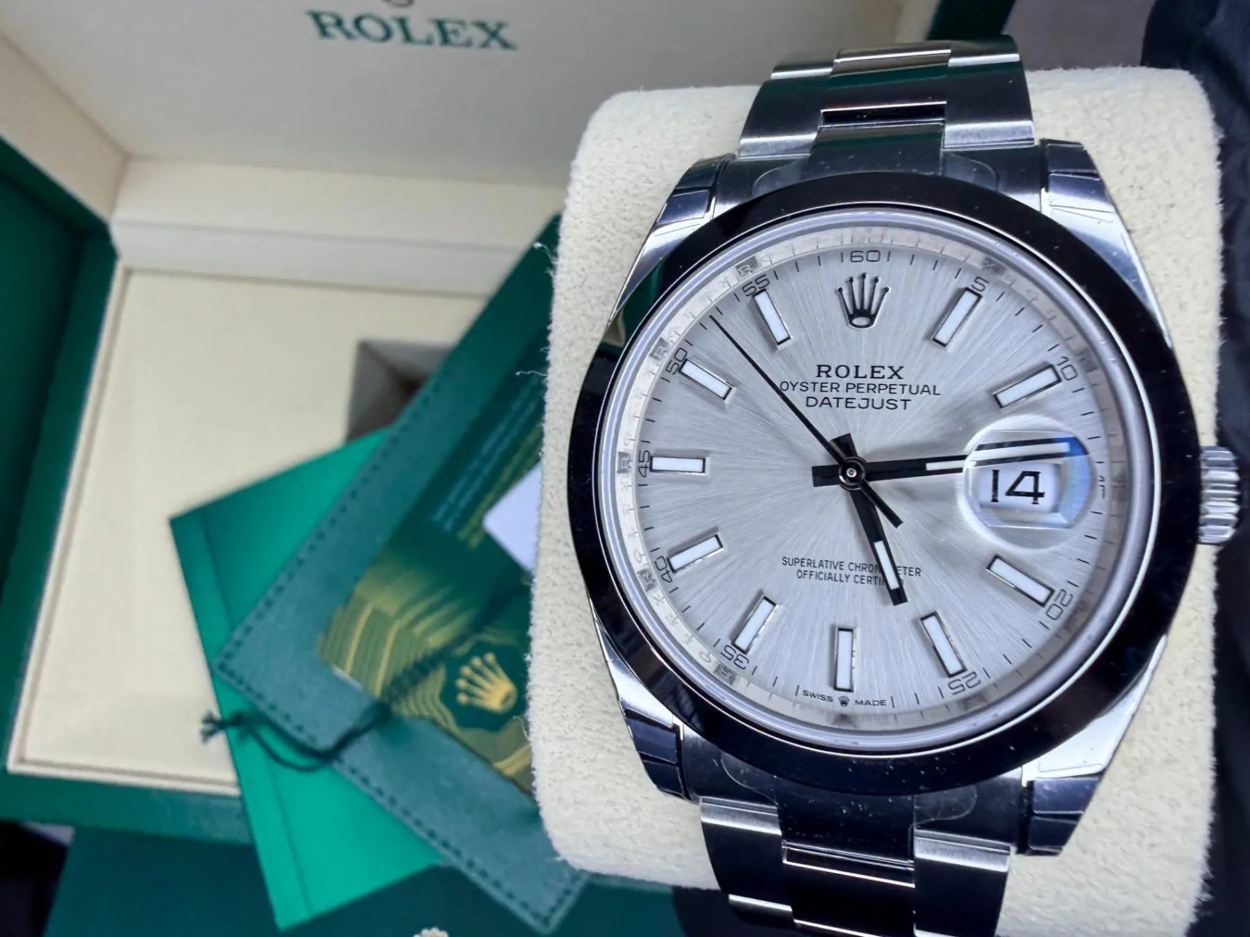 Rolex 126300 Datejust 41 Silver Stick BNIB 2026 - Impossible Watches