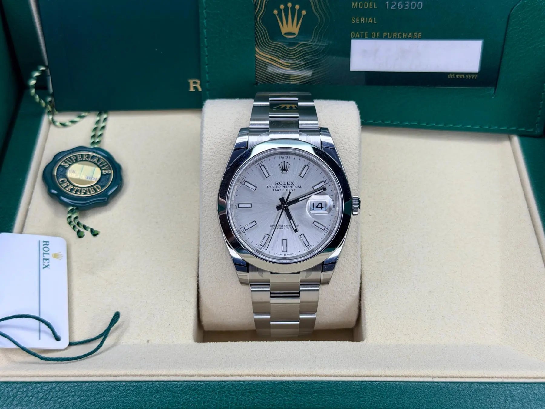 Rolex 126300 Datejust 41 Silver Stick BNIB 2026 - Impossible Watches