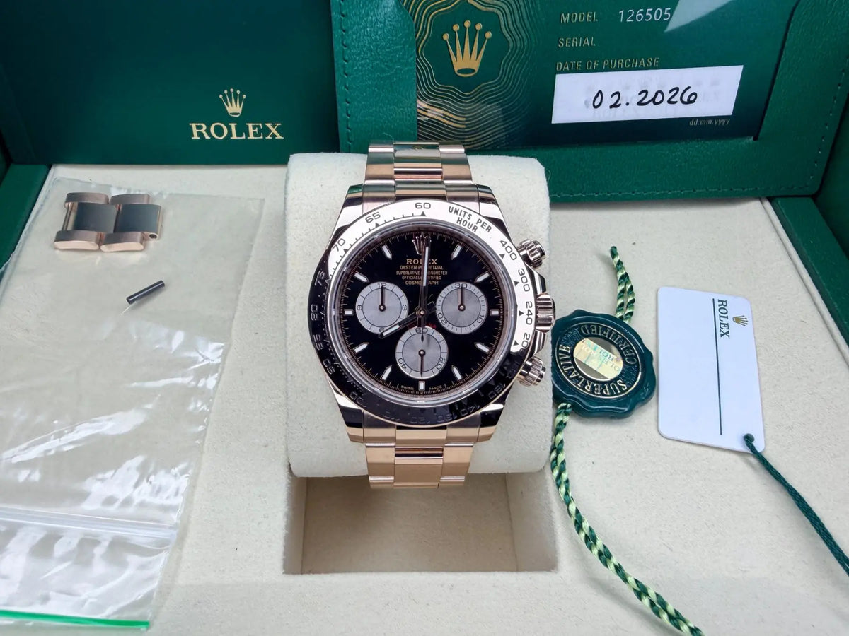 Rolex 126505 Cosmograph Daytona Rose Goldl MINT 2026 - Impossible Watches