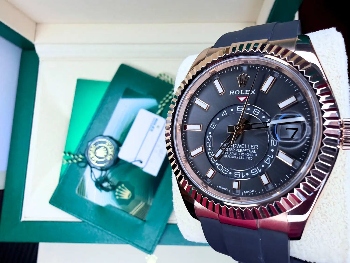 Rolex 326235 Sky-Dweller Everose Gold Rhodium Dial MINT 2020