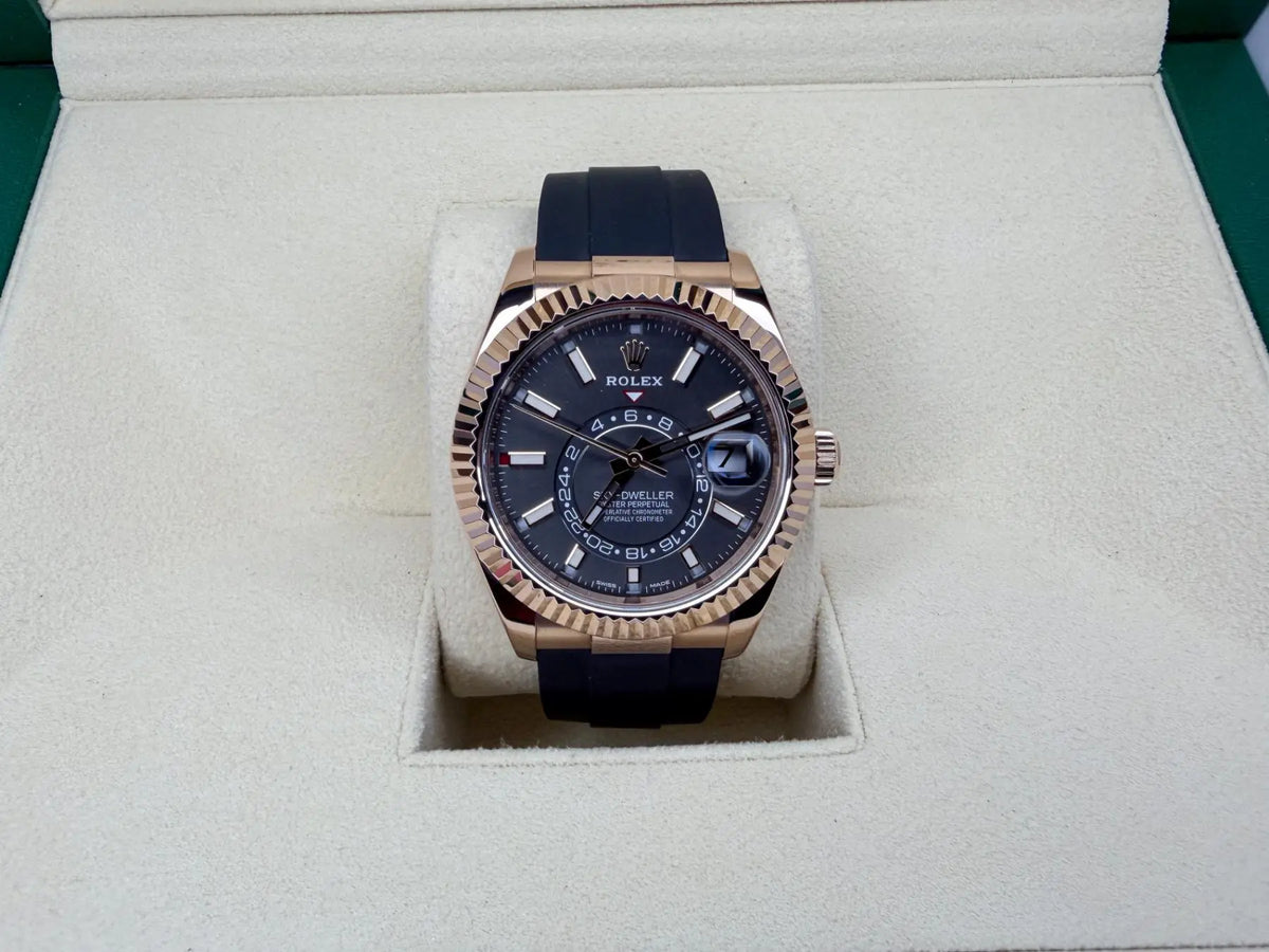 Rolex 326235 Sky-Dweller Everose Gold Rhodium Dial MINT 2020 - Impossible Watches