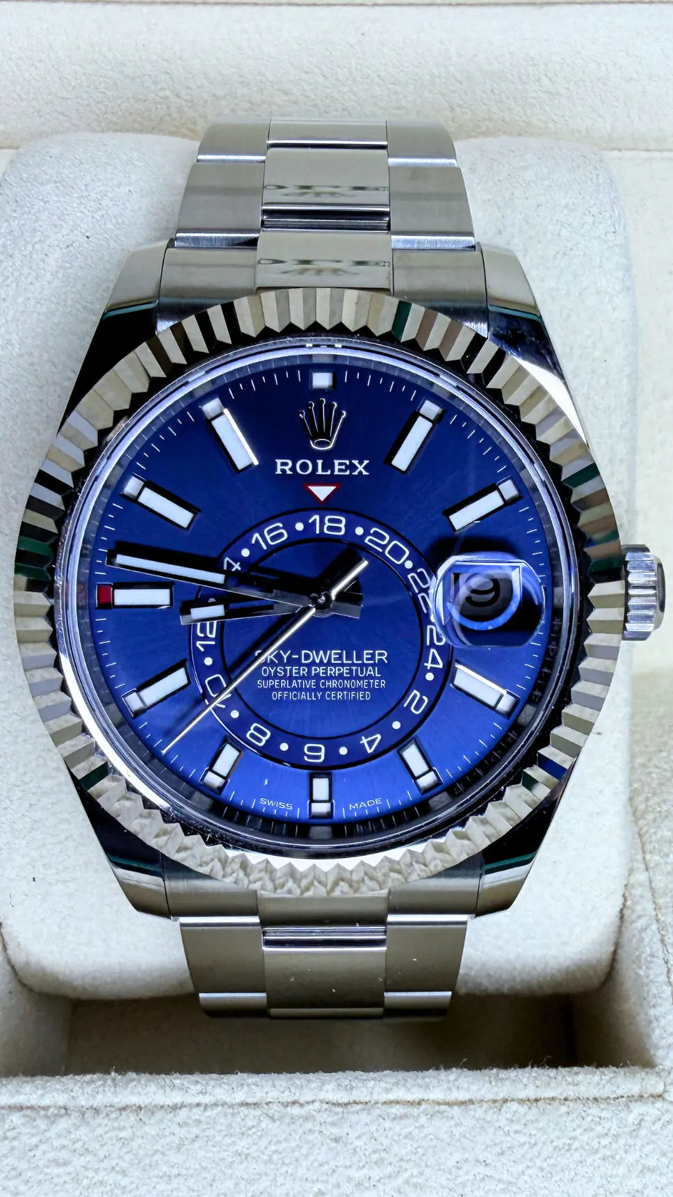 Rolex 326934 Sky-Dweller Blue Dial BNIB NOS 2022 - Impossible Watches