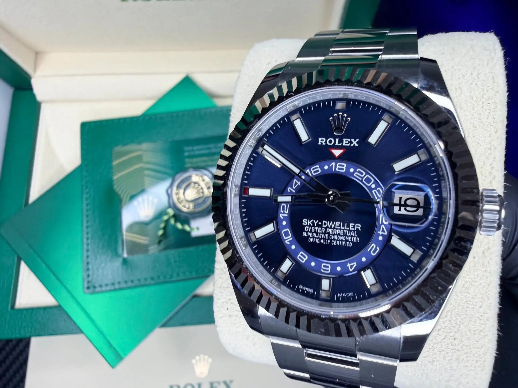 Rolex 326934 Sky-Dweller Blue Dial BNIB NOS 2022 - Impossible Watches