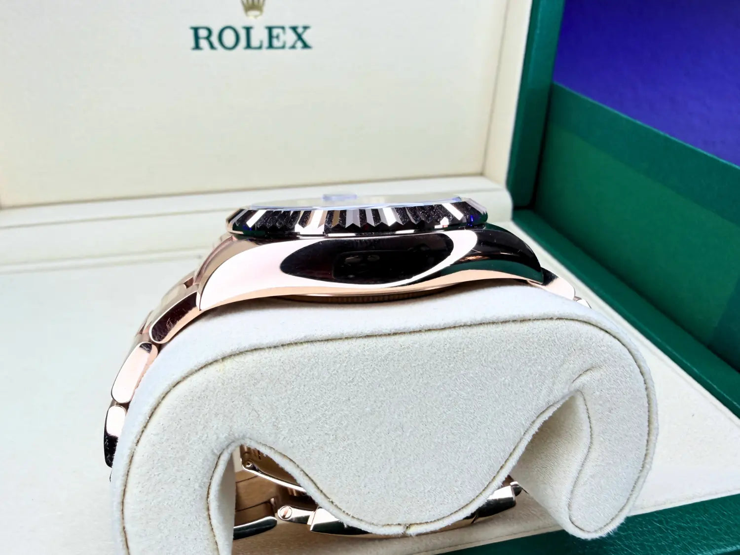 Rolex 336935 Sky-Dweller Rose Gold Blue Dial BNIB - Impossible Watches