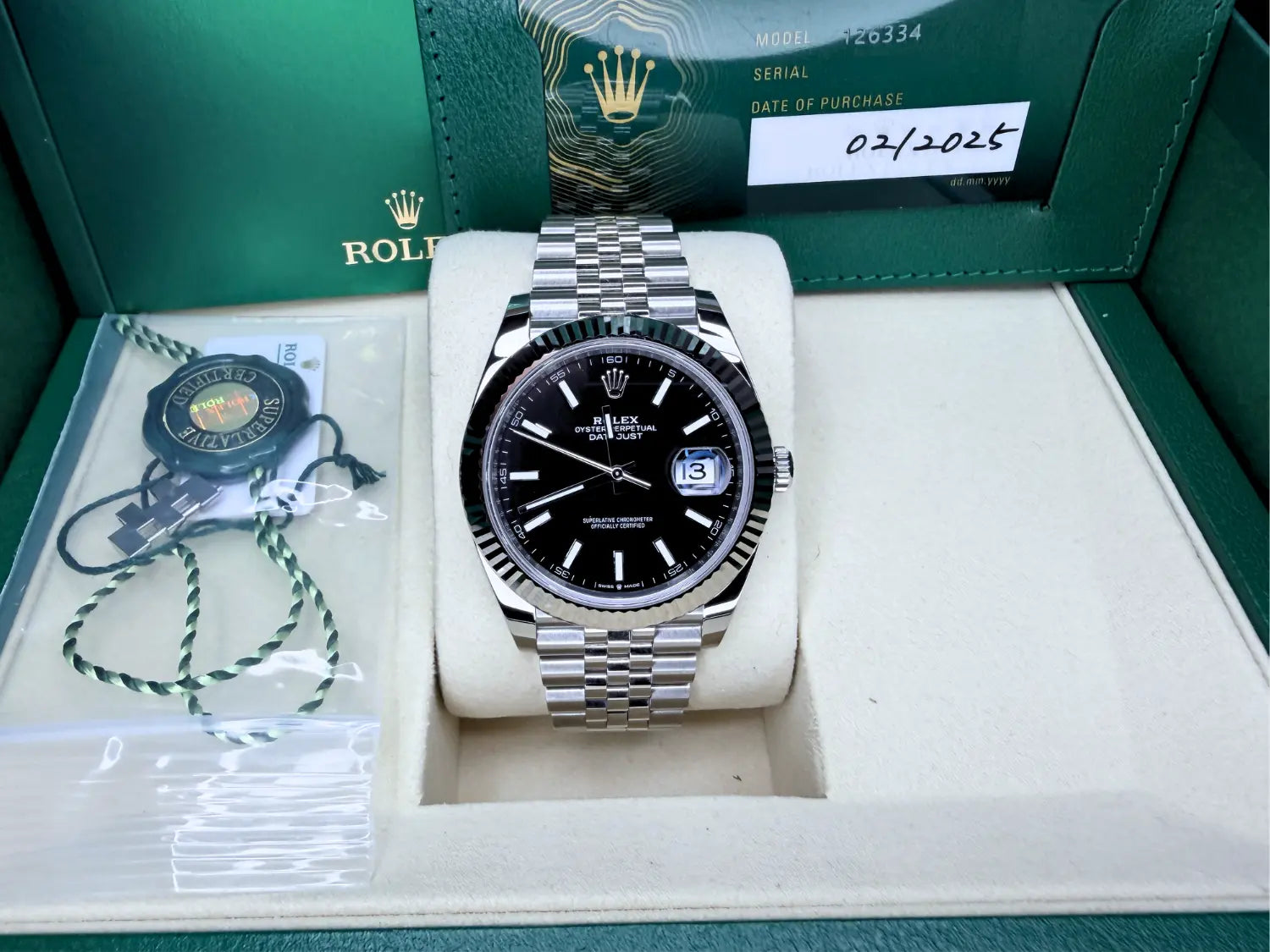 Rolex Datejust 41 Fluted Bezel Black Stick Dial on Jubilee - Impossible Watches