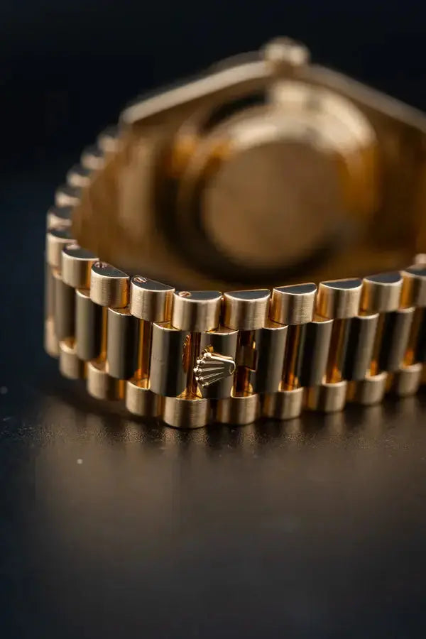 Rolex Day-Date II 218238 Black Wave Arabic Dial - Impossible Watches