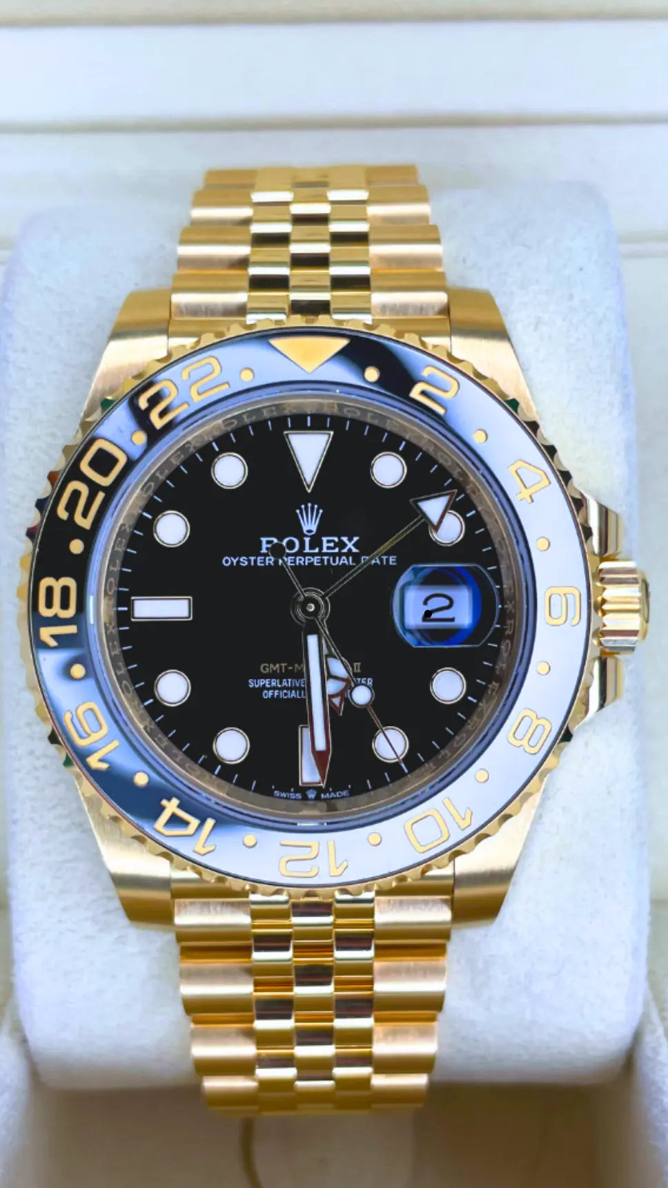 Rolex GMT-Master II "Bumblebee" Yellow Gold Jubilee BNIB - Impossible Watches