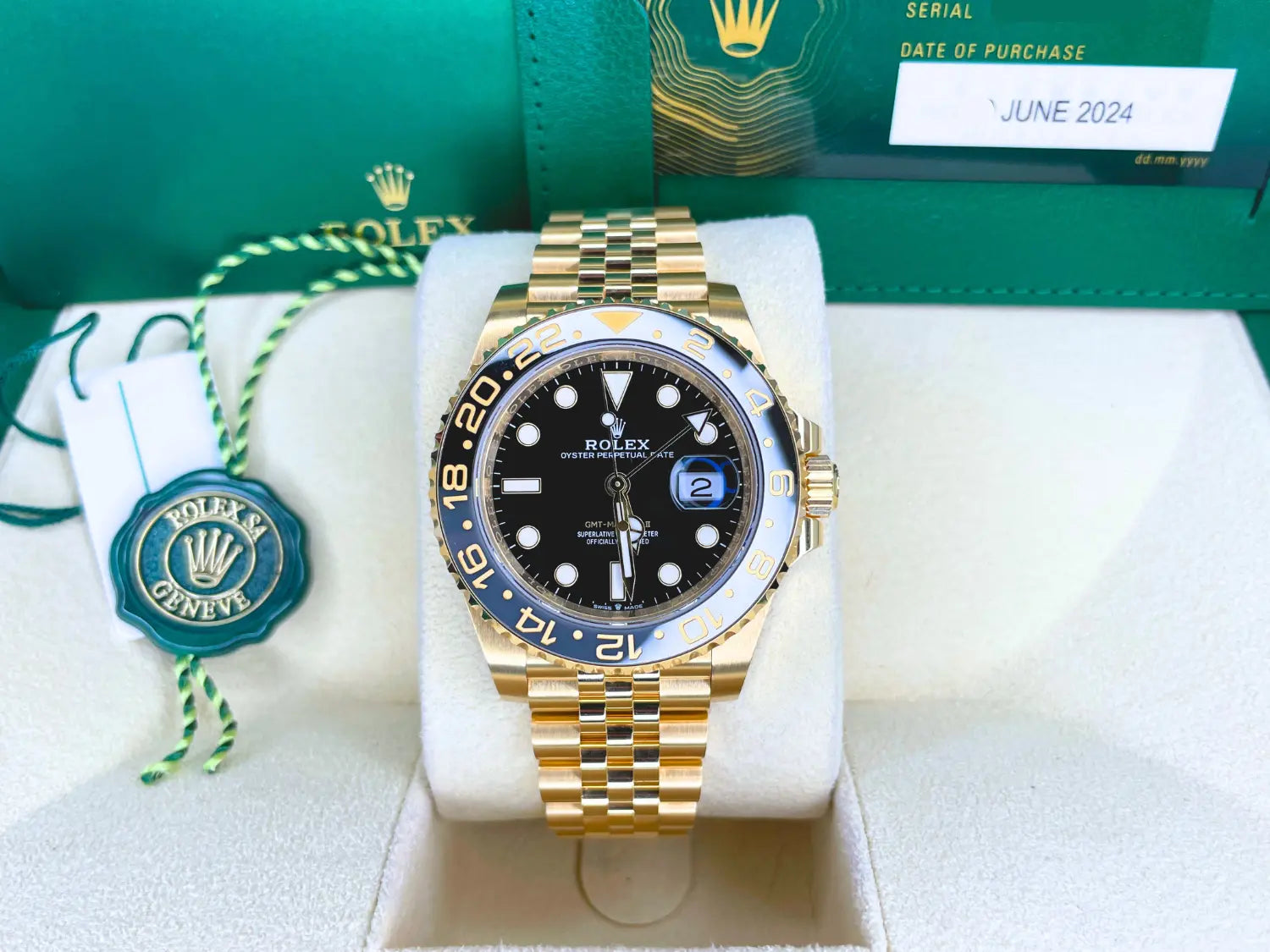 Rolex GMT-Master II "Bumblebee" Yellow Gold Jubilee BNIB - Impossible Watches