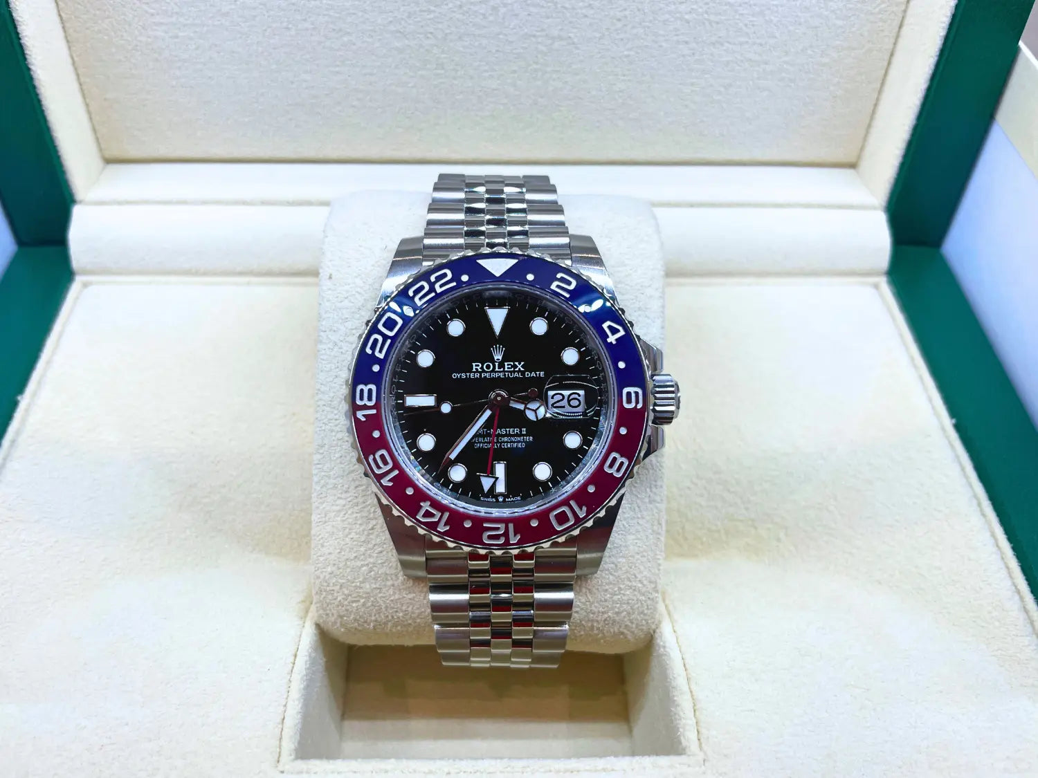 Rolex GMT-Master II "Pepsi" on Jubilee Mint 2022 - Impossible Watches