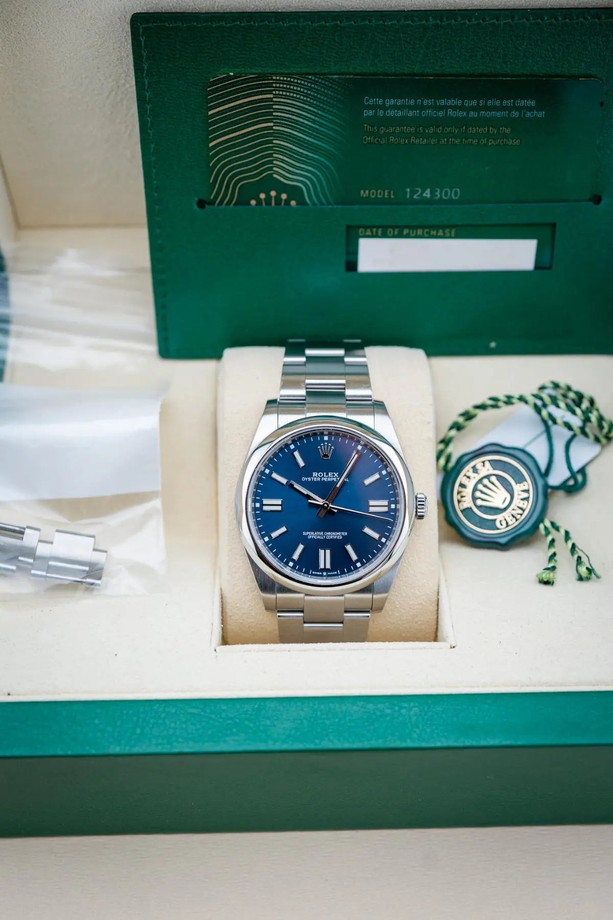 Rolex Oyster Perpetual 41 "OP41" Blue Dial - Impossible Watches
