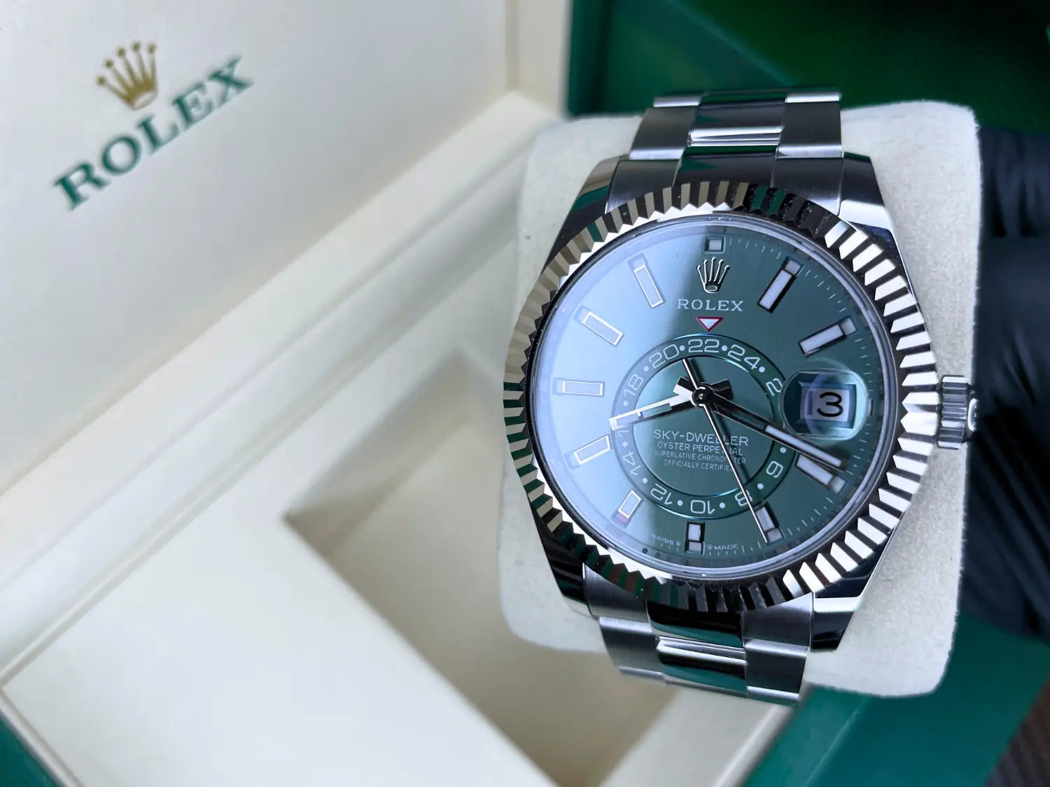 Rolex Sky-Dweller 336934 Mint Green BNIB 2025 - Impossible Watches