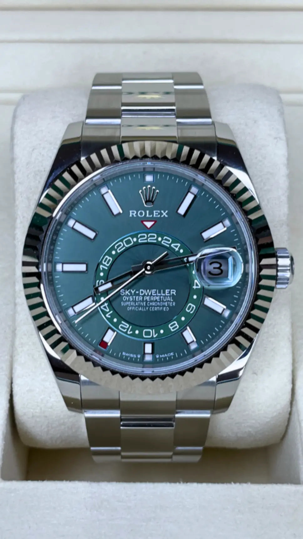 Rolex Sky-Dweller 336934 Mint Green BNIB 2025 - Impossible Watches