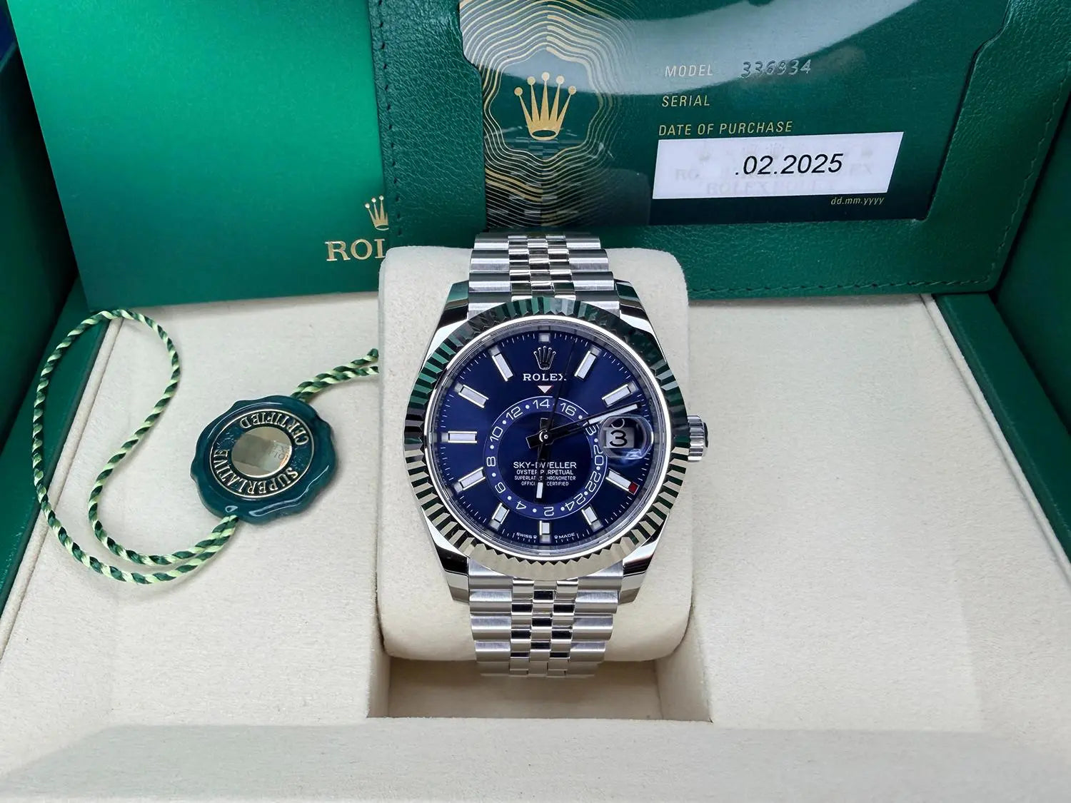 Rolex Sky-Dweller Blue Dial on Jubilee BNIB - Impossible Watches