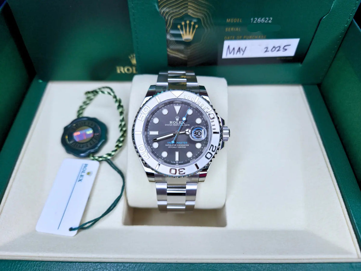 ROLEX Yacht-Master II 空箱　正規 Rolex Yacht-Master Rhodium Dial 126622 40mm BNIB 2025