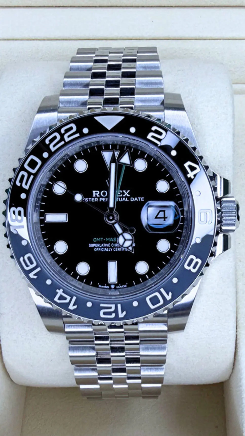 Rolex "Bruce Wayne" GMT-Master II on Jubilee - Impossible Watches