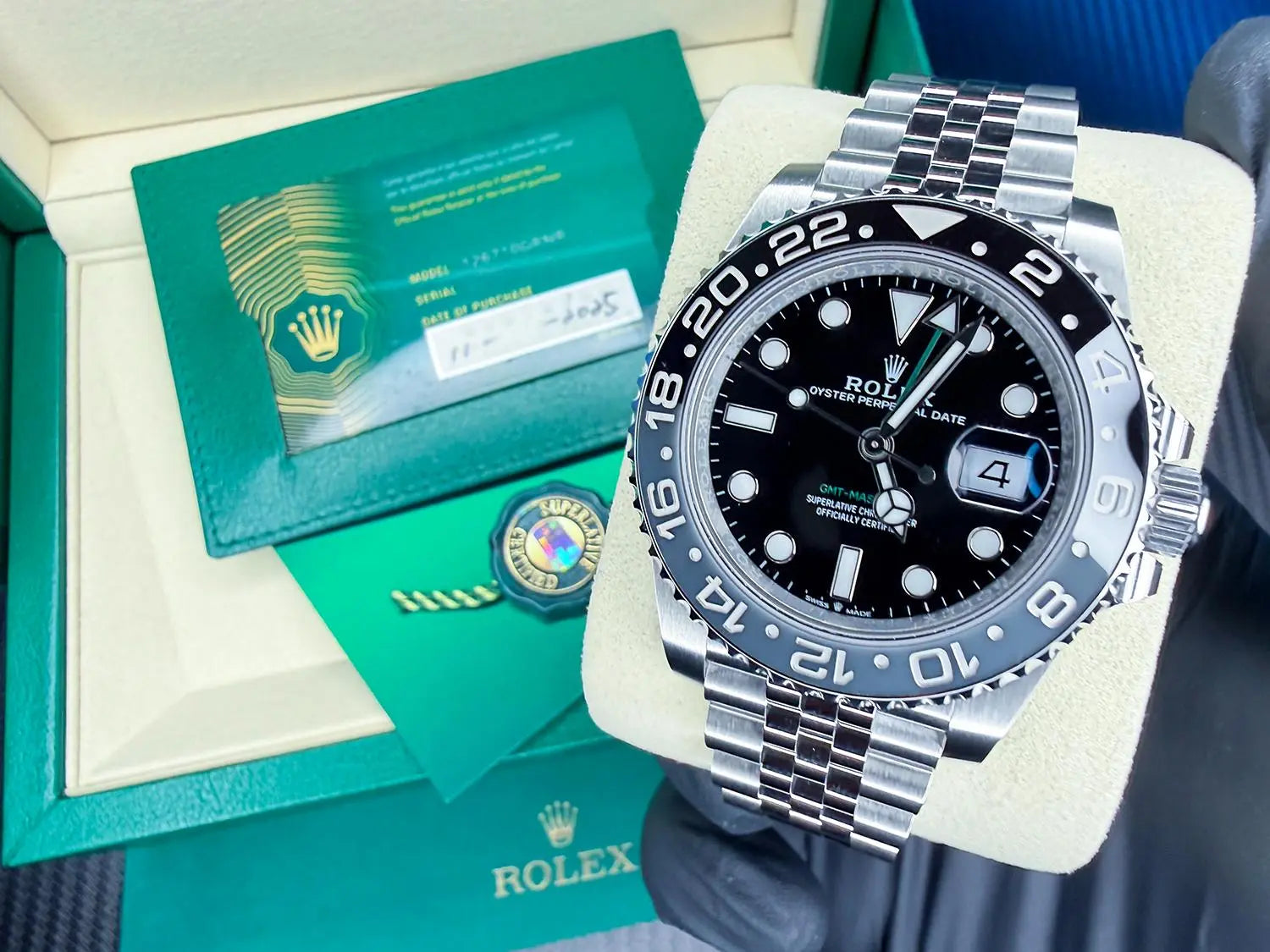 Rolex "Bruce Wayne" GMT-Master II on Jubilee - Impossible Watches
