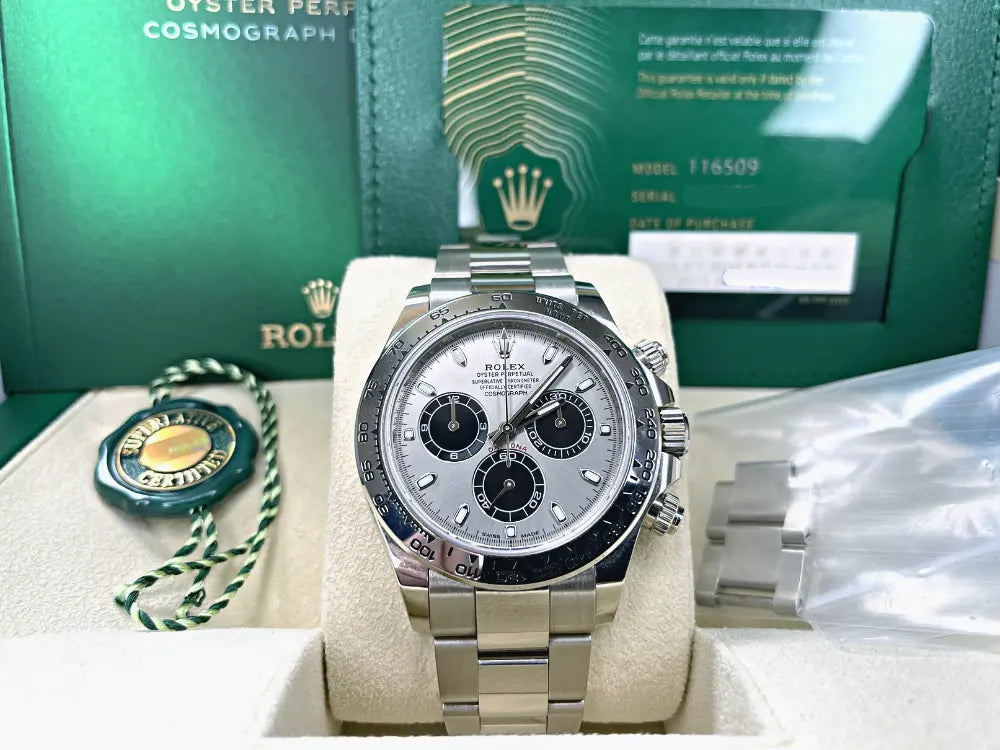 Rolex Daytona White Gold with Steel Dial 40mm<br>MINT 2021</br> Rolex - For Sale