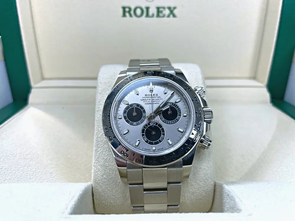 Rolex Daytona White Gold with Steel Dial 40mm<br>MINT 2021</br> Rolex - For Sale