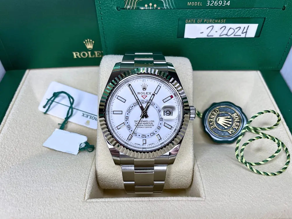 Rolex Sky-Dweller White Dial 42mm       RARE 2024 - Impossible Watches - For Sale