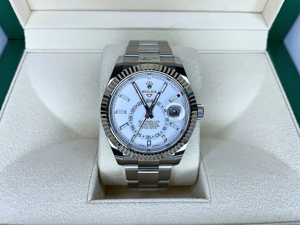 Rolex Sky-Dweller White Dial 42mm       RARE 2024 - Impossible Watches - For Sale