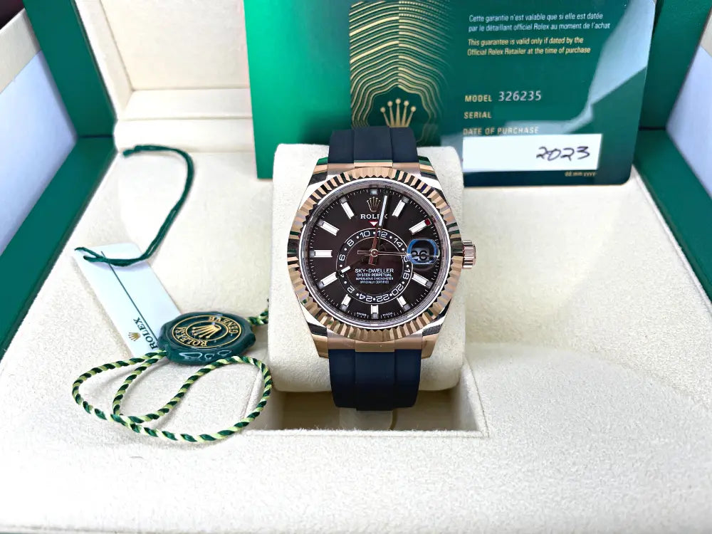 Rolex Sky-Dweller Rose Gold Chocolate Dial <br>BNIB 2023</br> Rolex - For Sale