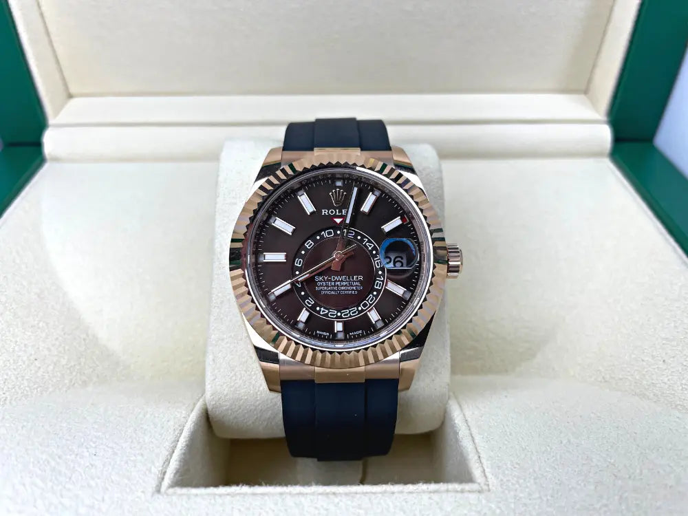 Rolex Sky-Dweller Rose Gold Chocolate Dial <br>BNIB 2023</br> Rolex - For Sale