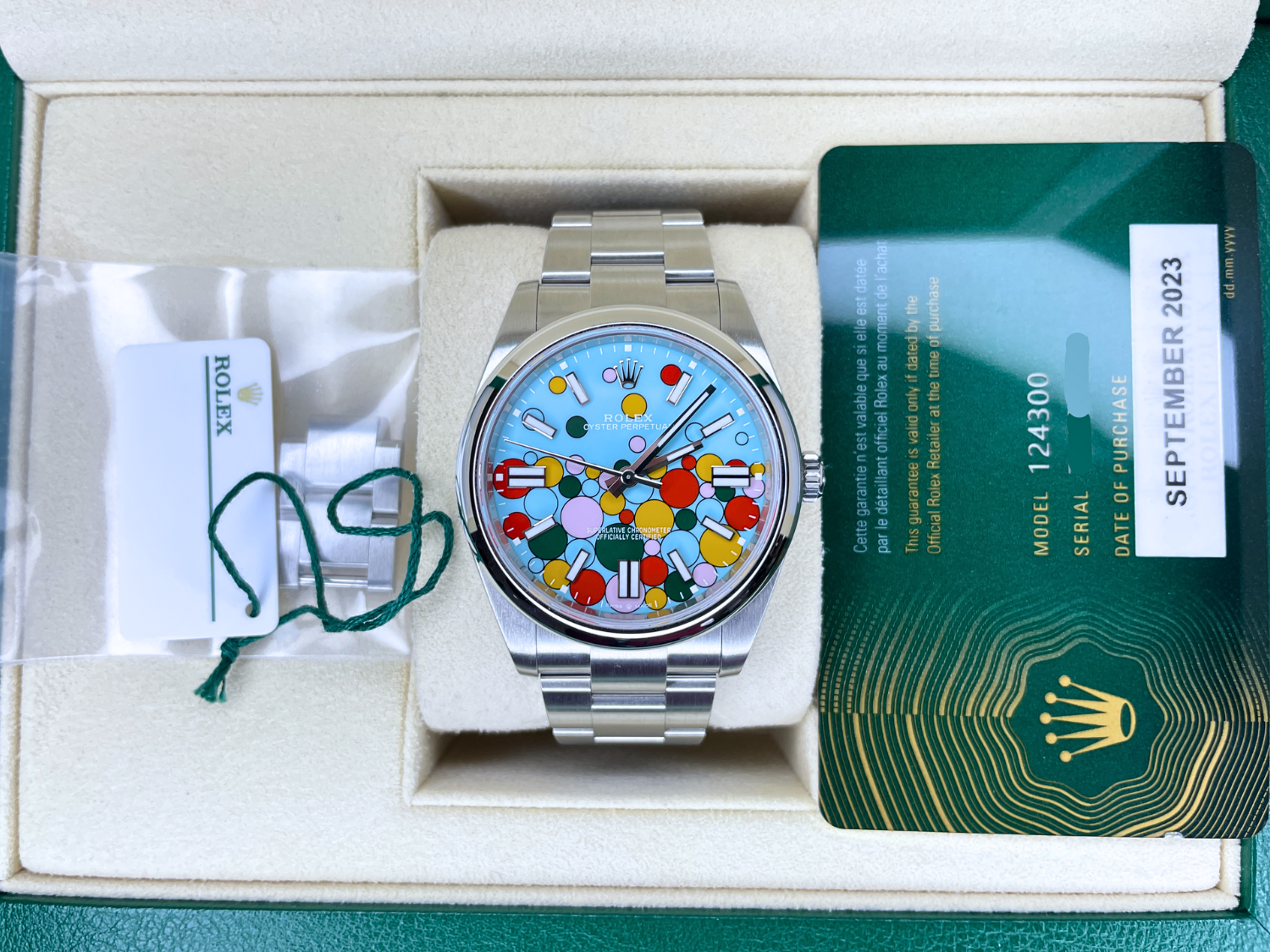 Rolex 124300 OP41 Celebration Dial MINT 2023 Rolex - For Sale