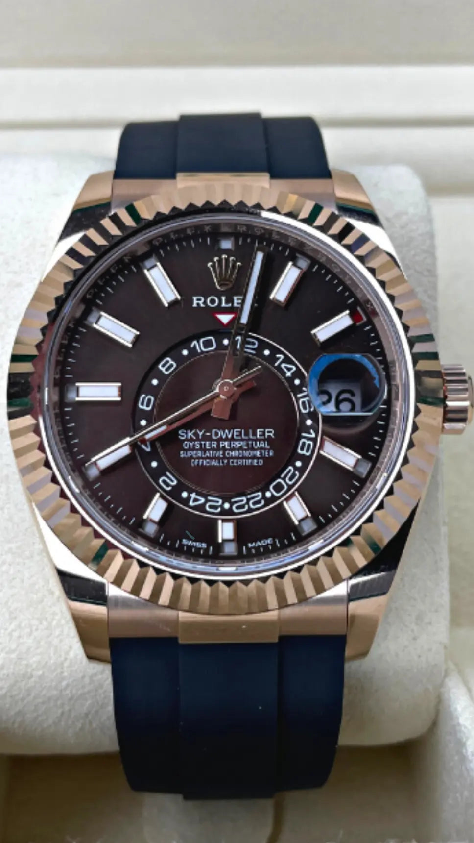 Rolex Sky-Dweller Rose Gold Chocolate Dial <br>BNIB 2023</br> Rolex - For Sale