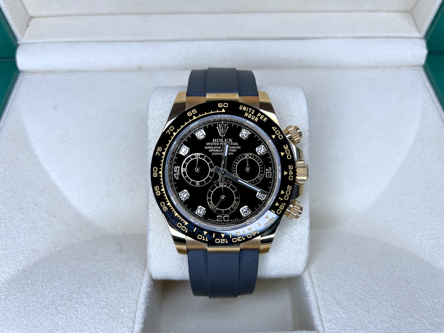 Rolex Daytona YG Black Diamond Dial MINT Rolex - For Sale