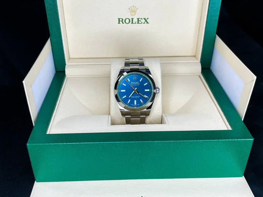 Rolex 116400GV Z-Blue Milgauss - Impossible Watches - For Sale