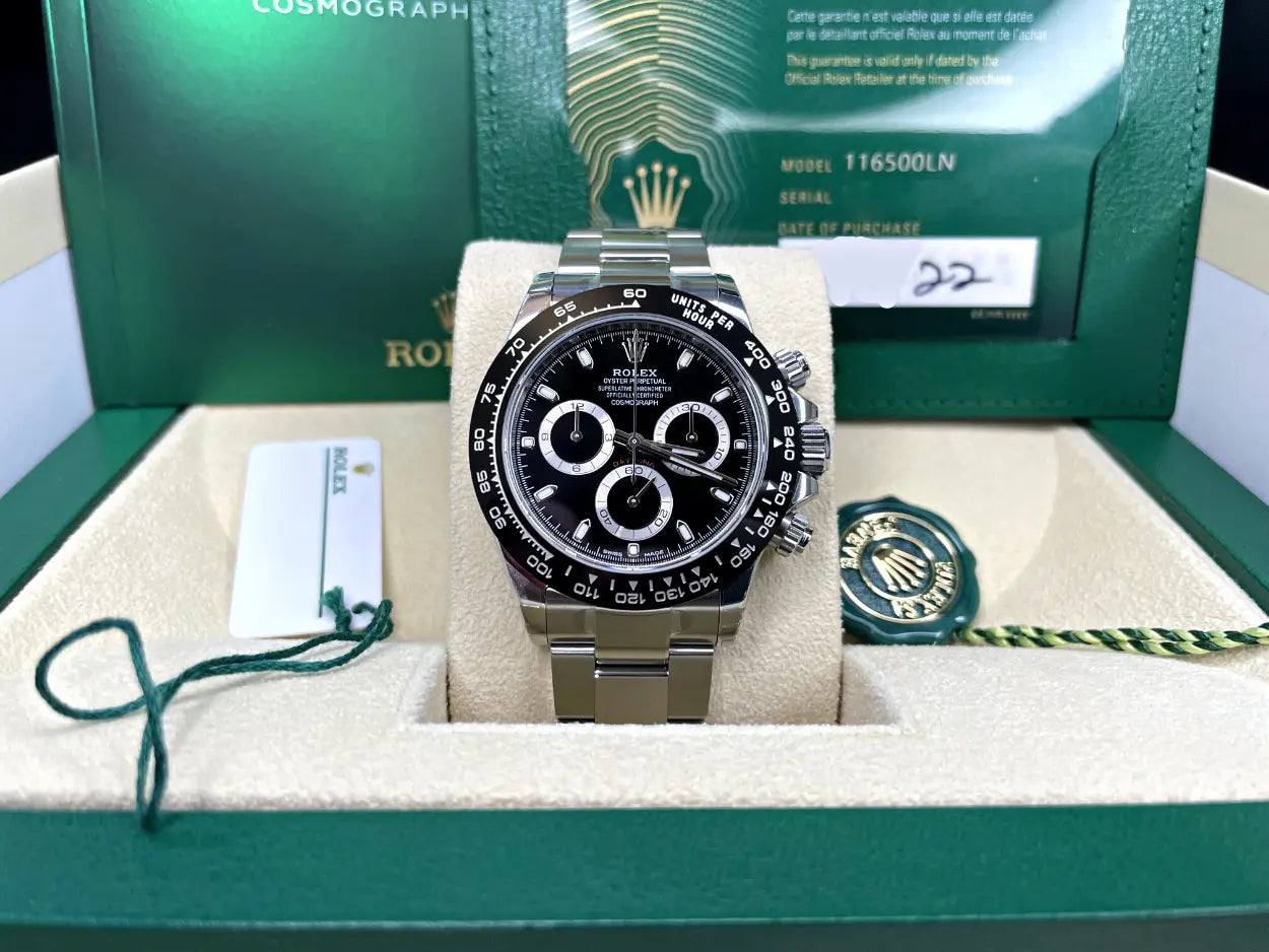 Rolex Daytona Black Dial 40mm <br>BNIB 2024</br> - Impossible Watches - For Sale