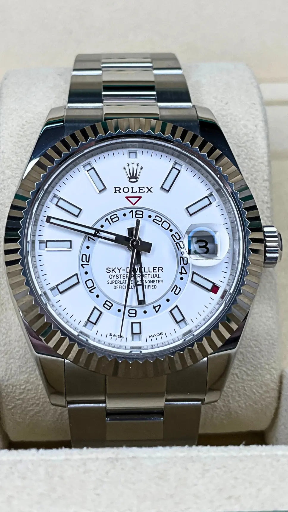 Rolex Sky-Dweller White Dial 42mm       RARE 2024 - Impossible Watches - For Sale